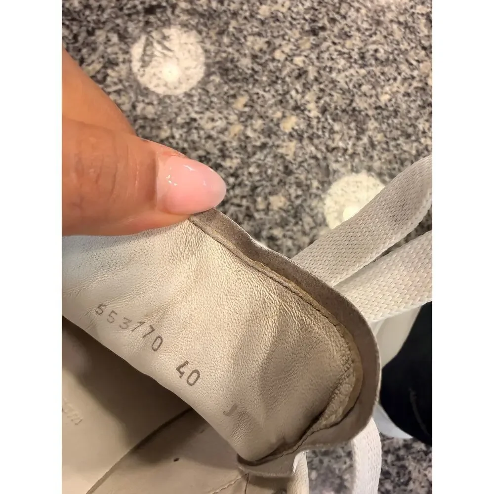 Alexander McQueen White/Black Leather Oversized Sneakers